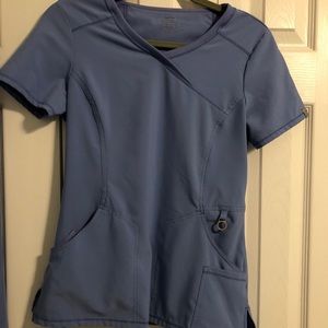 Cherokee Infinity ceil blue scrub top